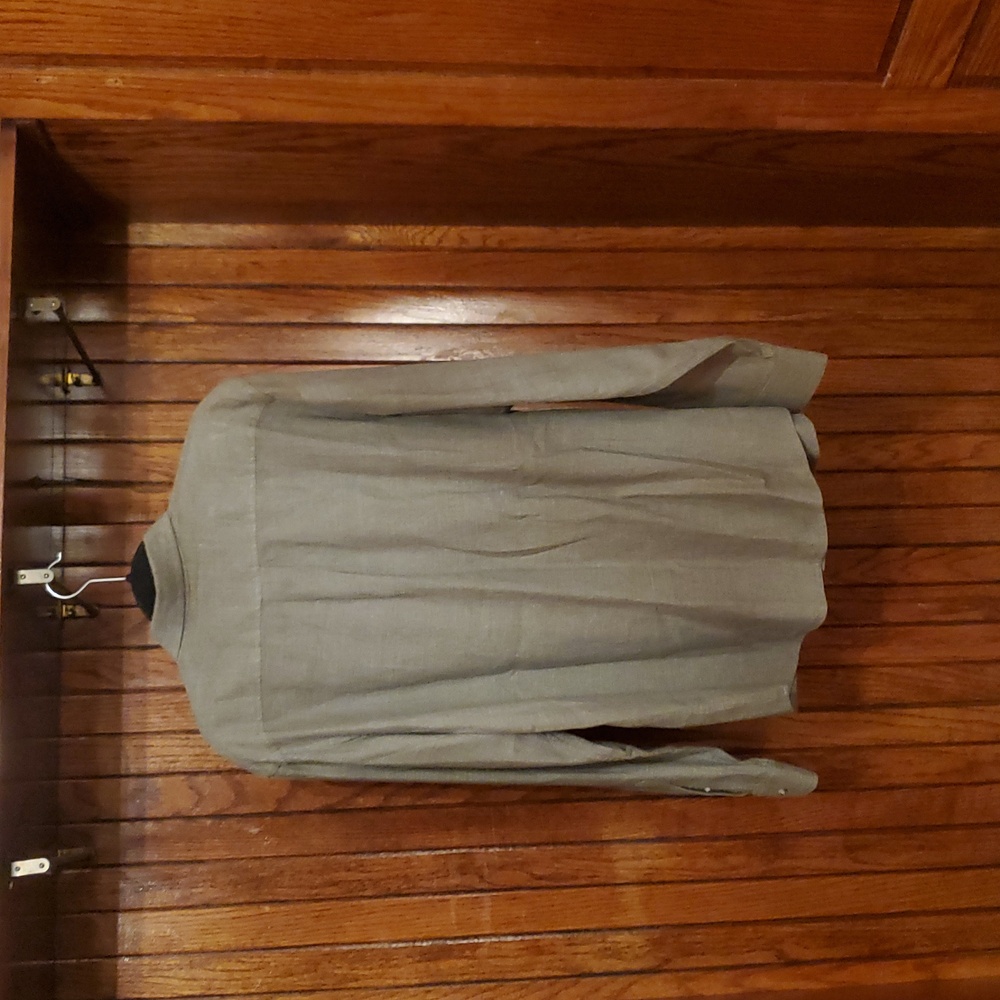 OLD NAVY SIZE LARGE LINEN BLEND Men's Khaki Shirt - Picture 2 of 8